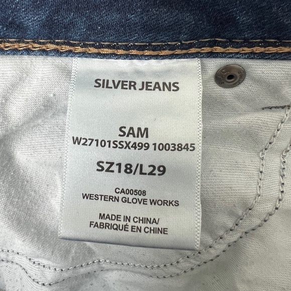 Silver Jeans - Sam Boyfriend Jeans - Size 18 Length 29 - Picture 9 of 10